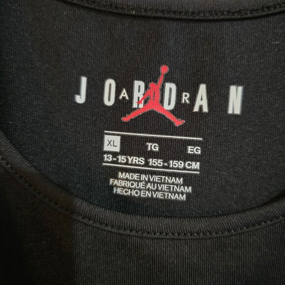 Jordan Youth Black Athletic Crop Top XL - Picture 2 of 5